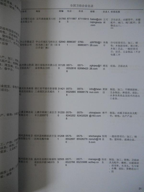 中國衛浴企業黃頁可開展精準營銷，電話營銷、郵件營銷、傳真營銷等等多管齊下，圓您銷售冠軍夢