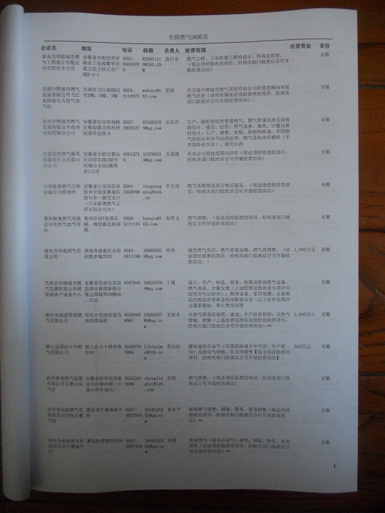 中國燃?xì)馄髽I(yè)黃頁可開展精準(zhǔn)營銷，電話營銷、郵件營銷、傳真營銷等等多管齊下，圓您銷售冠軍夢(mèng)